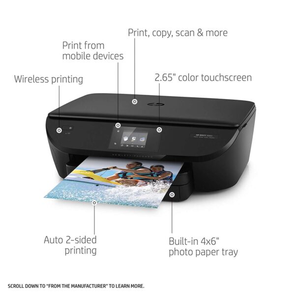 HP Envy 5660 Wireless All-in-One Photo Printer with Mobile Printing, Instant Ink ready - Image 4